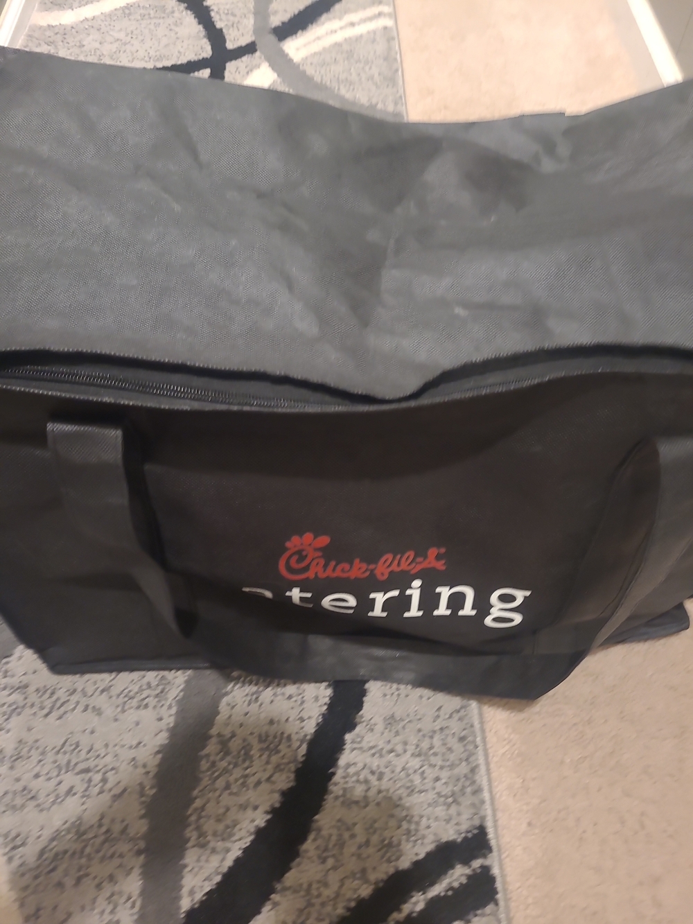Chick Fil A Catering Tote Bag L22 x W12 x H14 Large Handles Lightweight Zippered